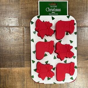 Red Christmas Silicone Baking Molds